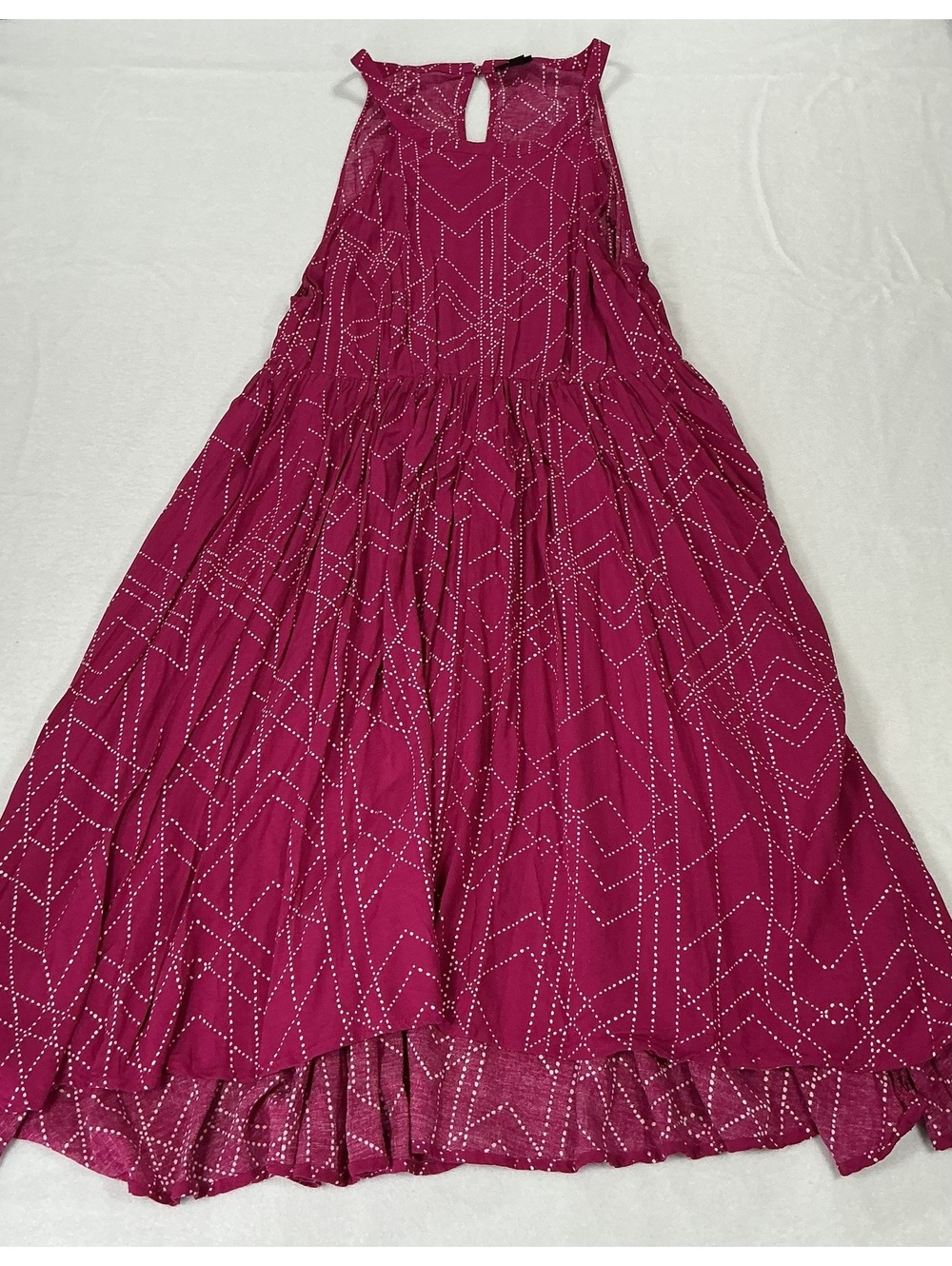 Torrid Size 0 Pink Geometric Print Sleeveless Swing Dress Plus Size - Picture 2 of 10